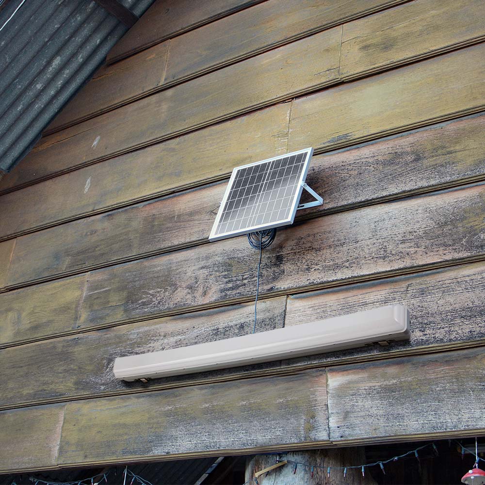 LED Solar Tri-Proof Light 12000mm 18W With Sensor and RF Control 3 in 1 IP65