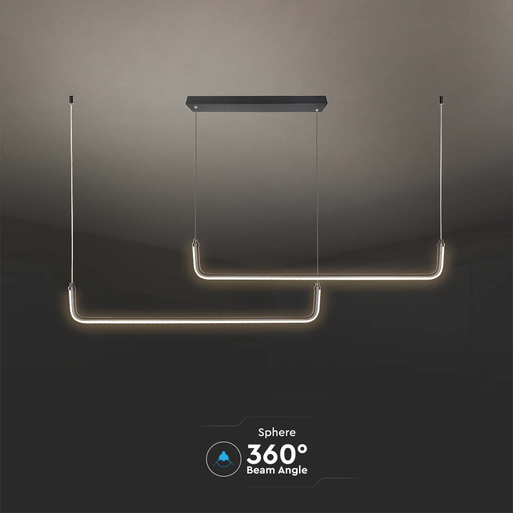 Lampadario LED a Sospensione dal Design Moderno Colore Nero img 2