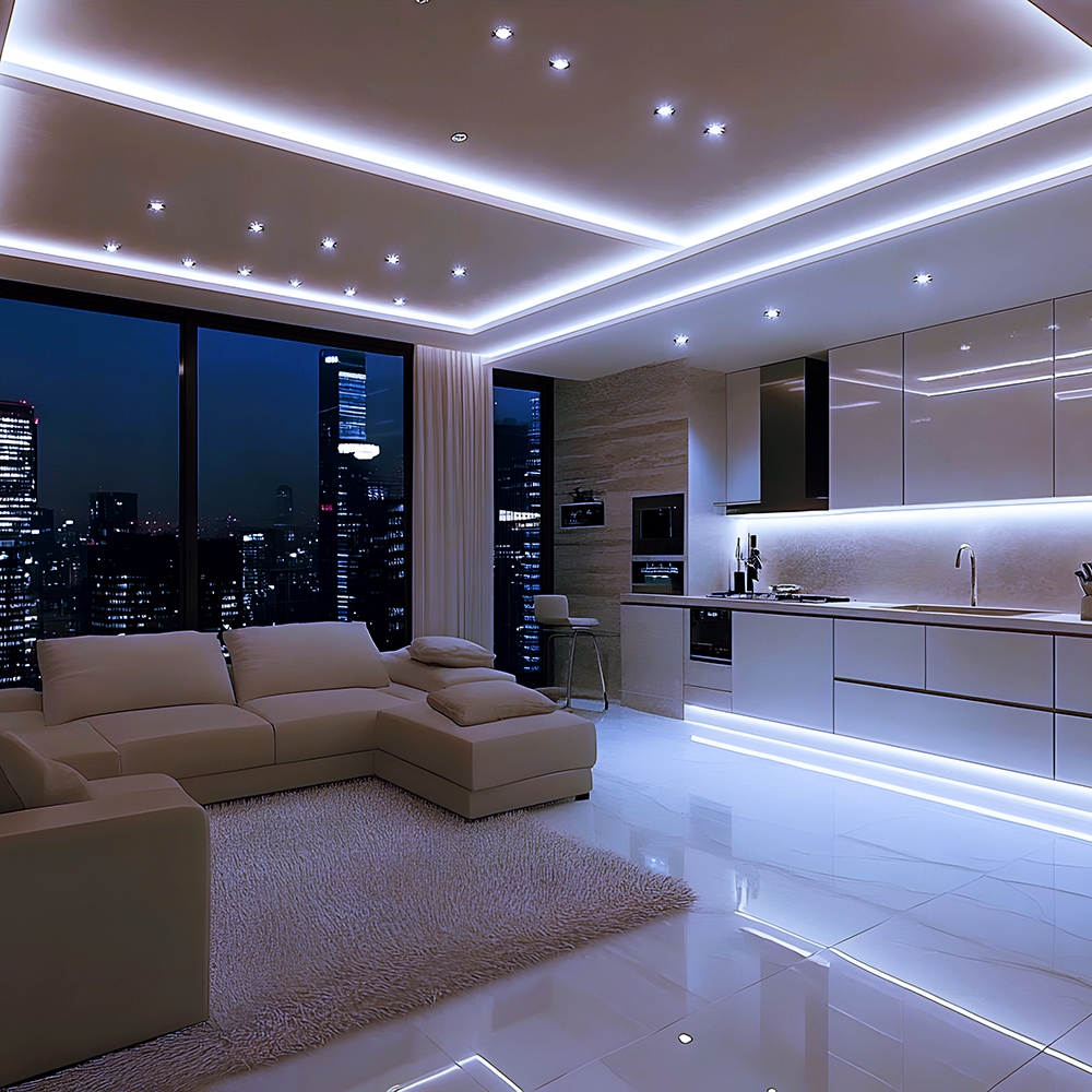 12W LED Stip Light CREE CHIP 6500K IP20 24V 8MM DOUBLE PCB