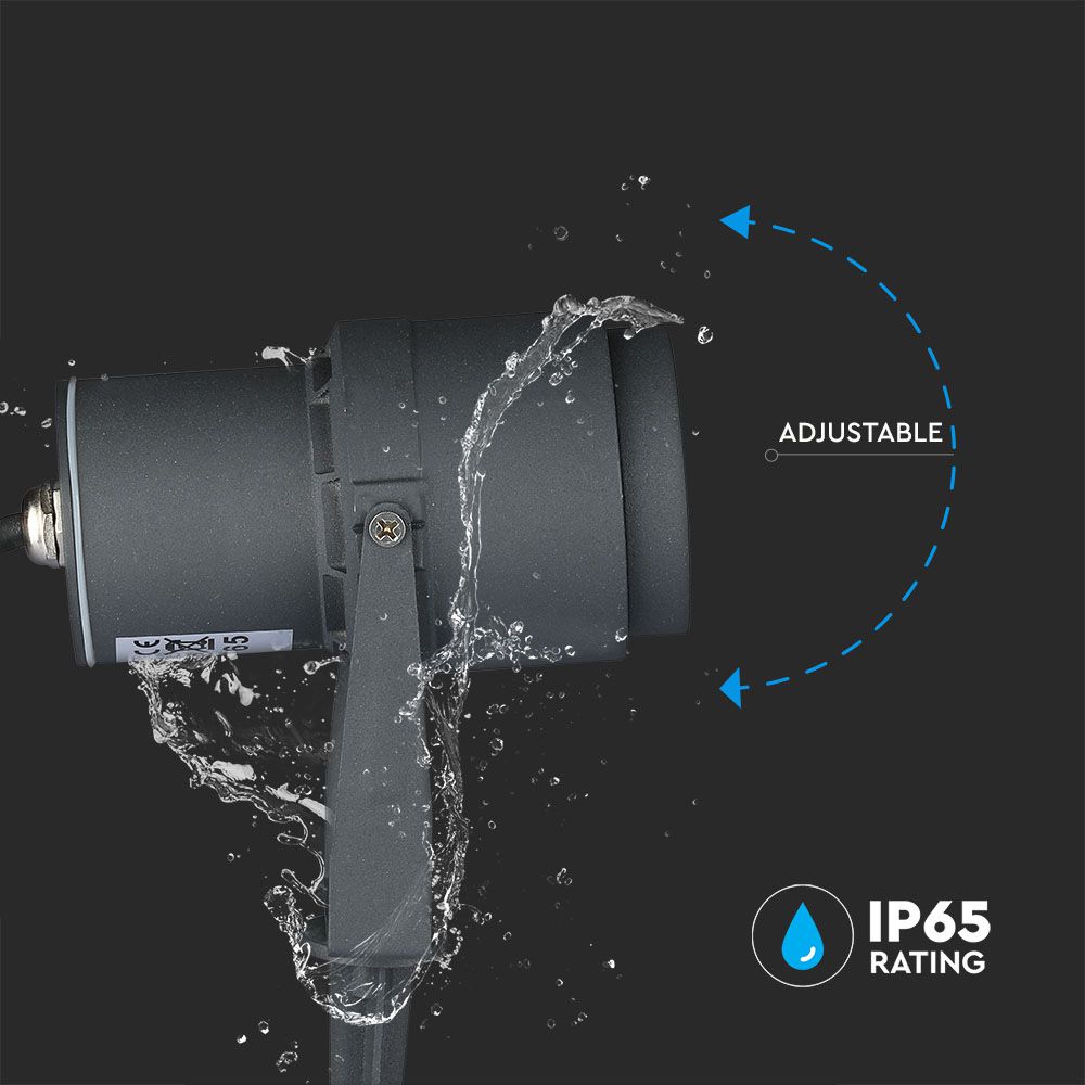 12W LED Garden Spike Lamp Grey Body 4000K img 1