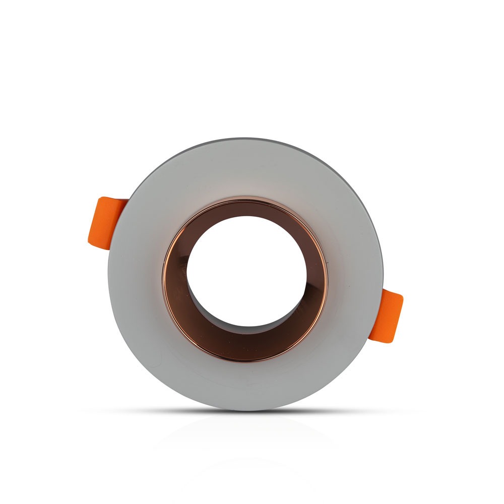 GU10 Fitting Concrete Metal Grey Recessed Light Rose Gold Rotondo img 1