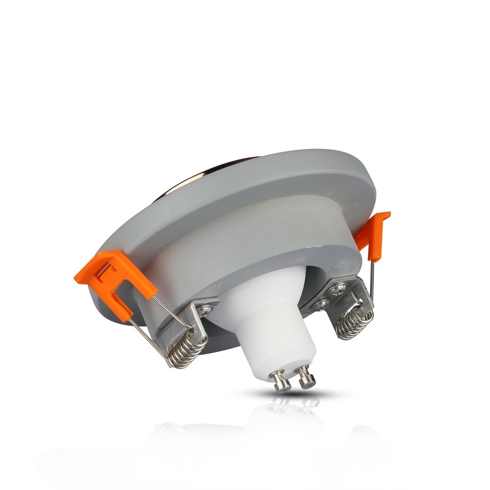 GU10 Fitting Concrete Metal Grey Recessed Light Rose Gold Rotondo img 2