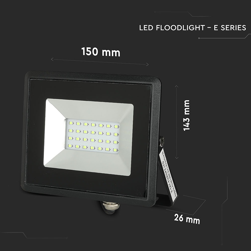 20W LED Proiettore SMD E-Series Corpo Nero Verde IP65