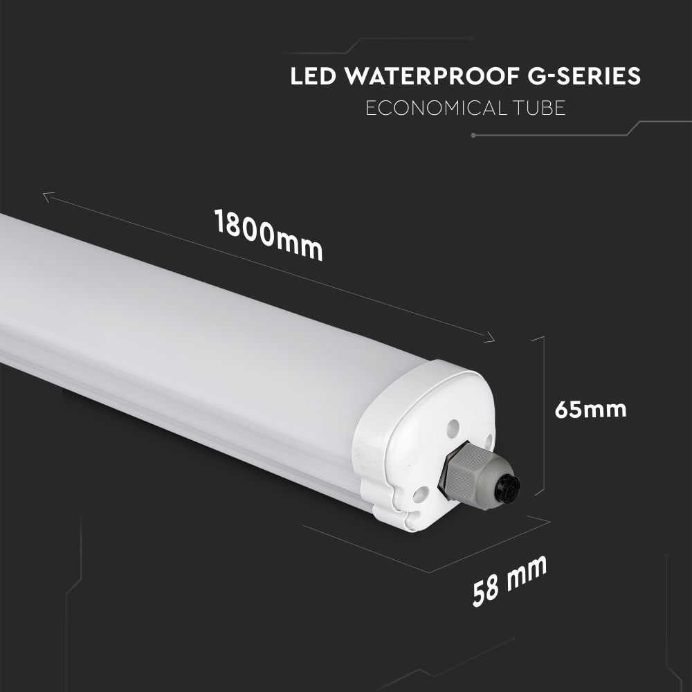 LED Waterproof Tube SAMSUNG Chip 60W 180cm 4000K