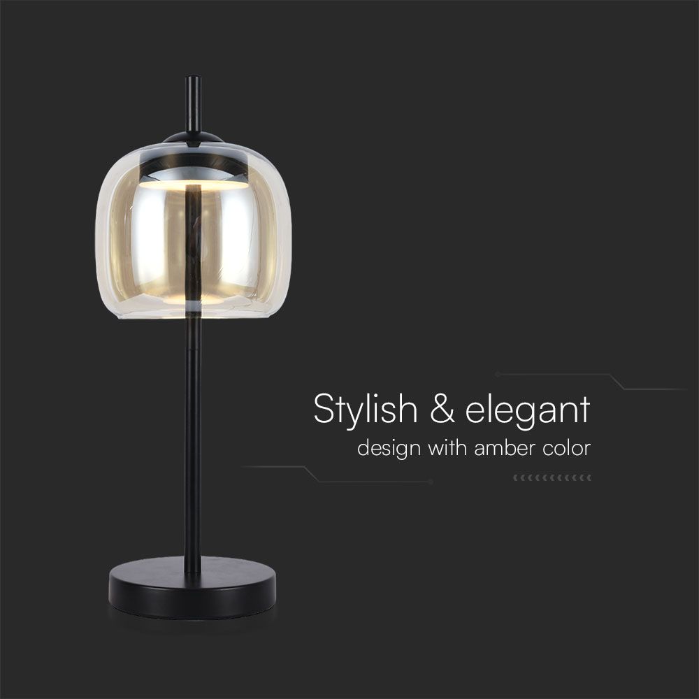 LED Designer Table Lamp Metal + Glas Body 3000K
