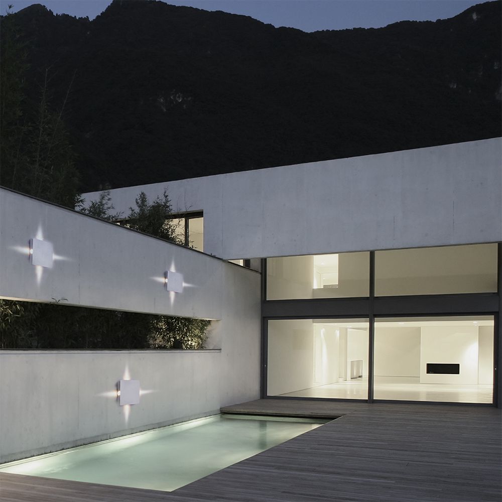 4W LED Wall Light White Square 4000K IP65 img 1