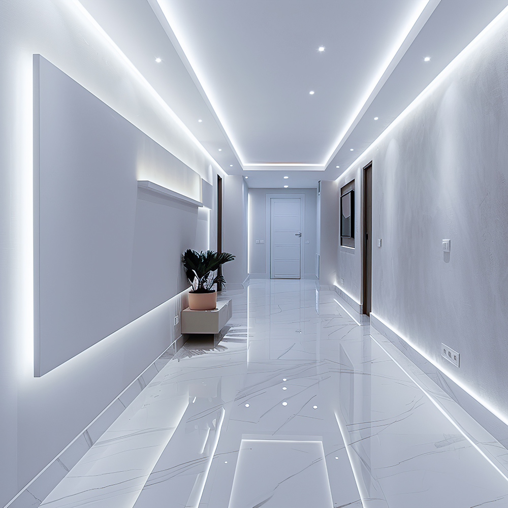 12W LED Stip Light CREE CHIP 6500K IP20 24V 8MM DOUBLE PCB img 1