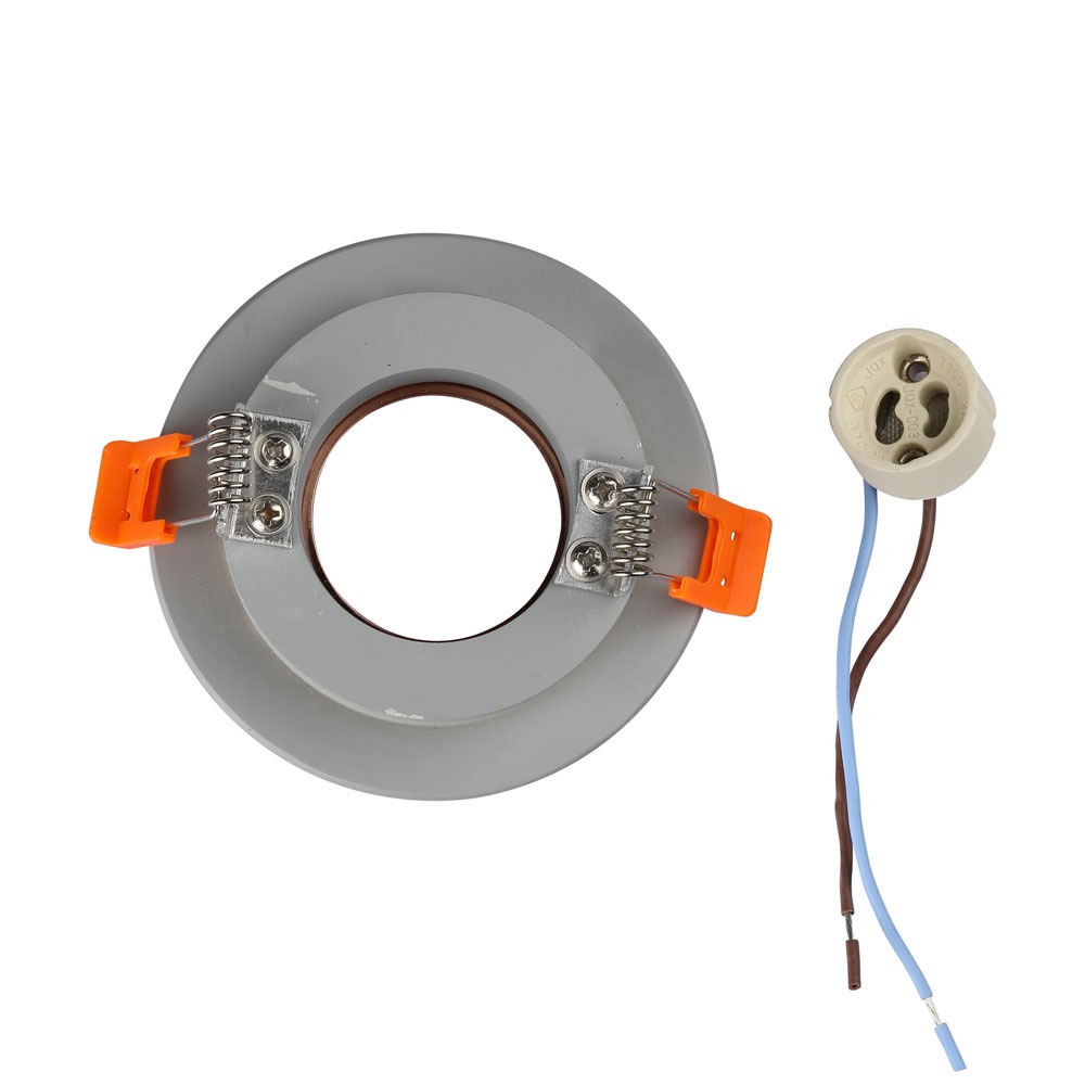 GU10 Fitting Concrete Metal Grey Recessed Light Rose Gold Rotondo img 3