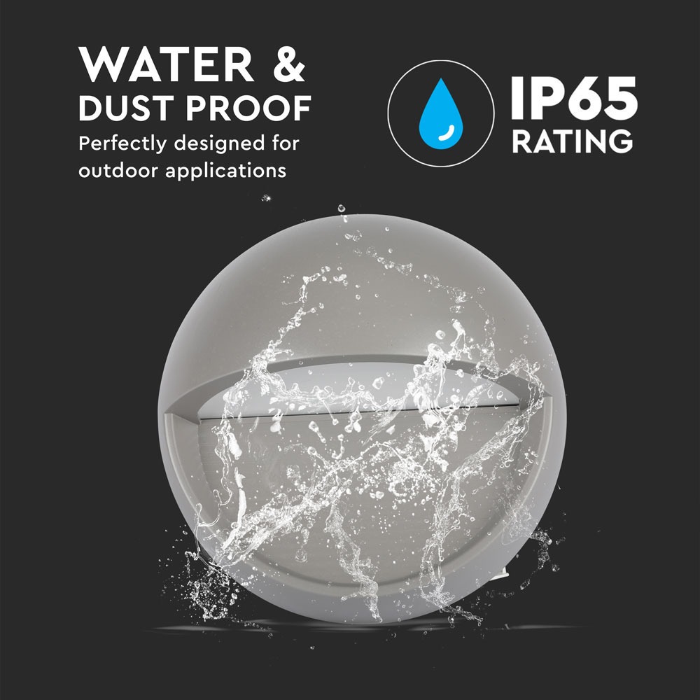 3W Faretto incasso LED Luce scale Corpo Grigio Rotondo Bianco Naturale img 1