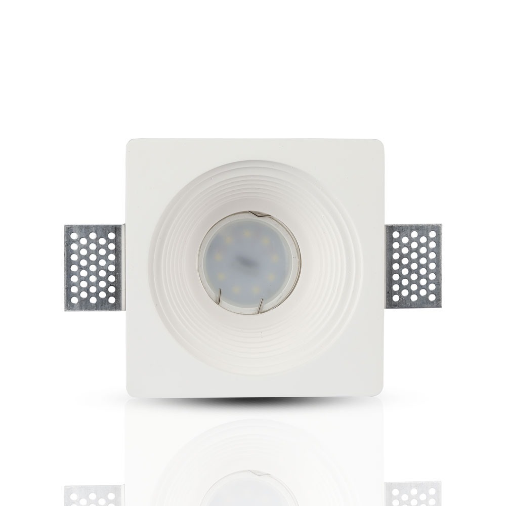 GU10 Fitting Gesso White Recessed Light Rotondo img 1