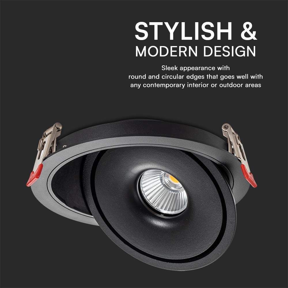 30W LED COB Downlight 3IN1 Black Body
