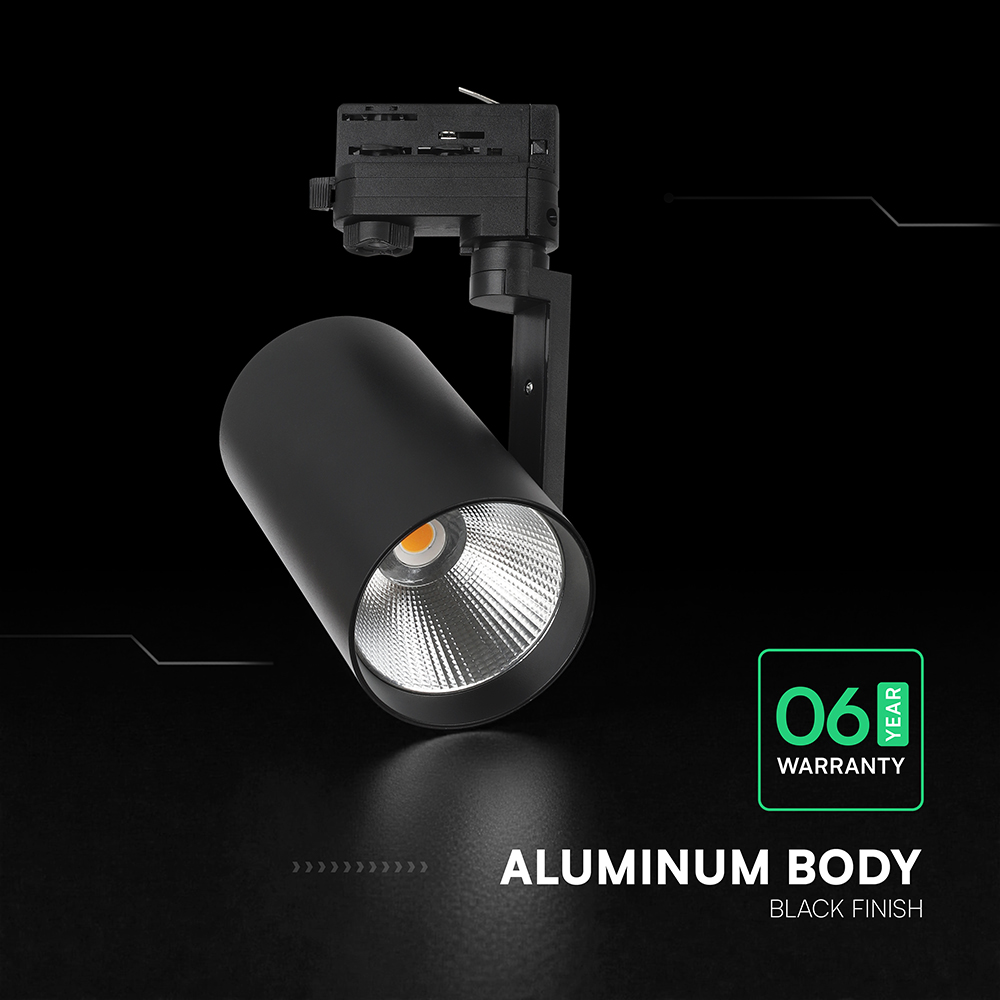 20W LED COB Tracklight CREE CHIP 6400K Black Body img 2