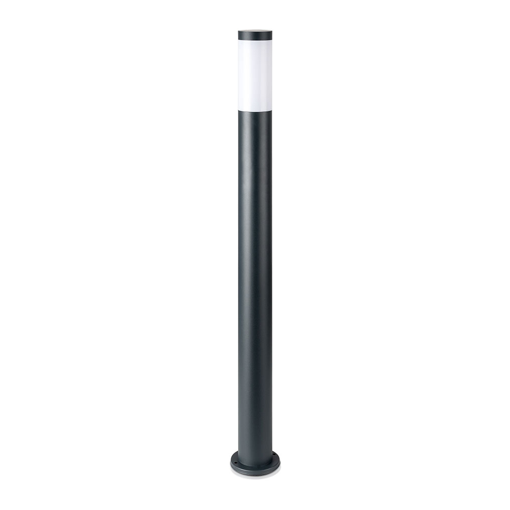 E27 Bollard Lamp 80CM With Sensor Stainless Steel Body Grey IP44