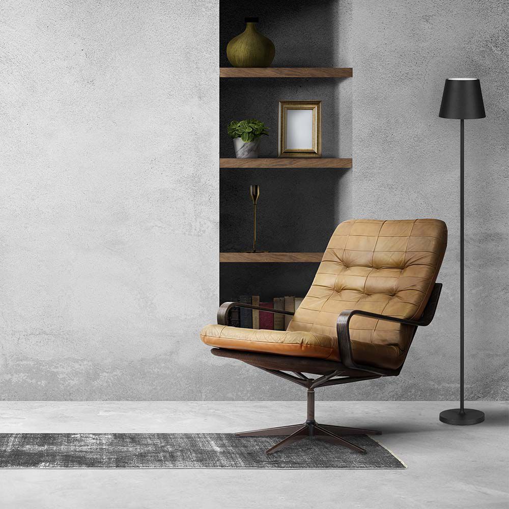 Piantana LED 4W Colore Nero in Alluminio con Touch Dimenabile Altezza regolabile 3in1 img 1