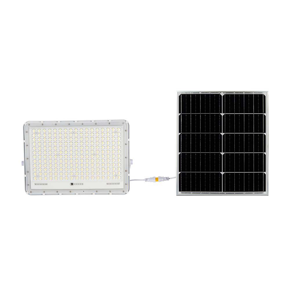Faro LED con Telecomando e Pannello Solare 30W Batteria sostituibile Cavo da 3m Colore Bianco