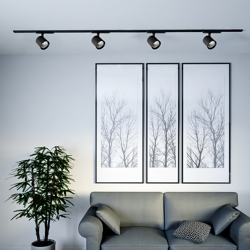 30W LED COB Tracklight CREE CHIP 3000K Black Body