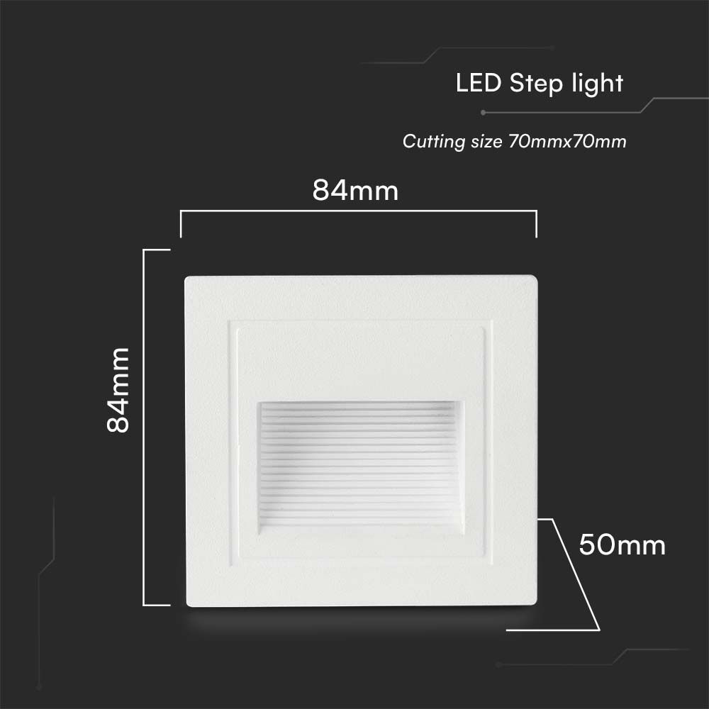 5W LED Step Light White Body 3000K