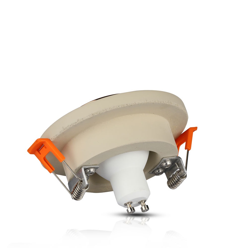 GU10 Fitting Concrete Metal Off White Recessed Light Matt Rose Gold Rotondo img 2