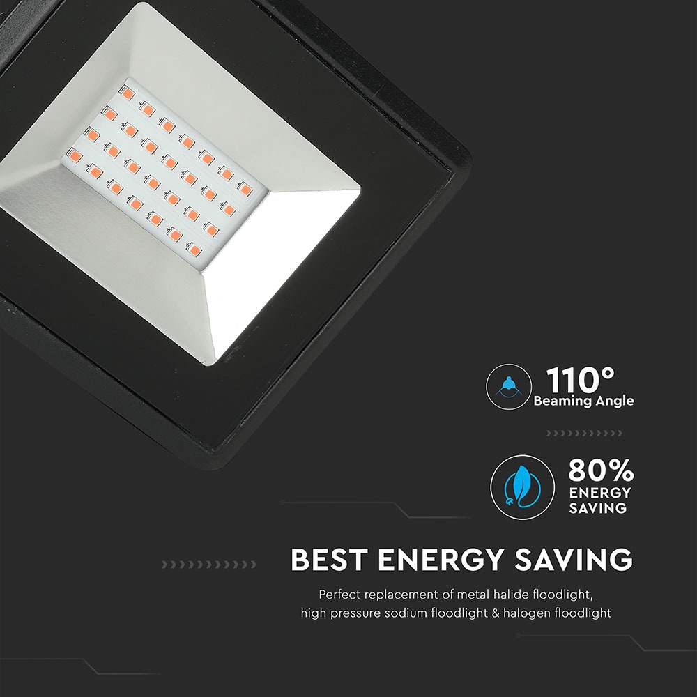 20W LED Proiettore SMD E-Series Corpo Nero Rosso IP65 img 2