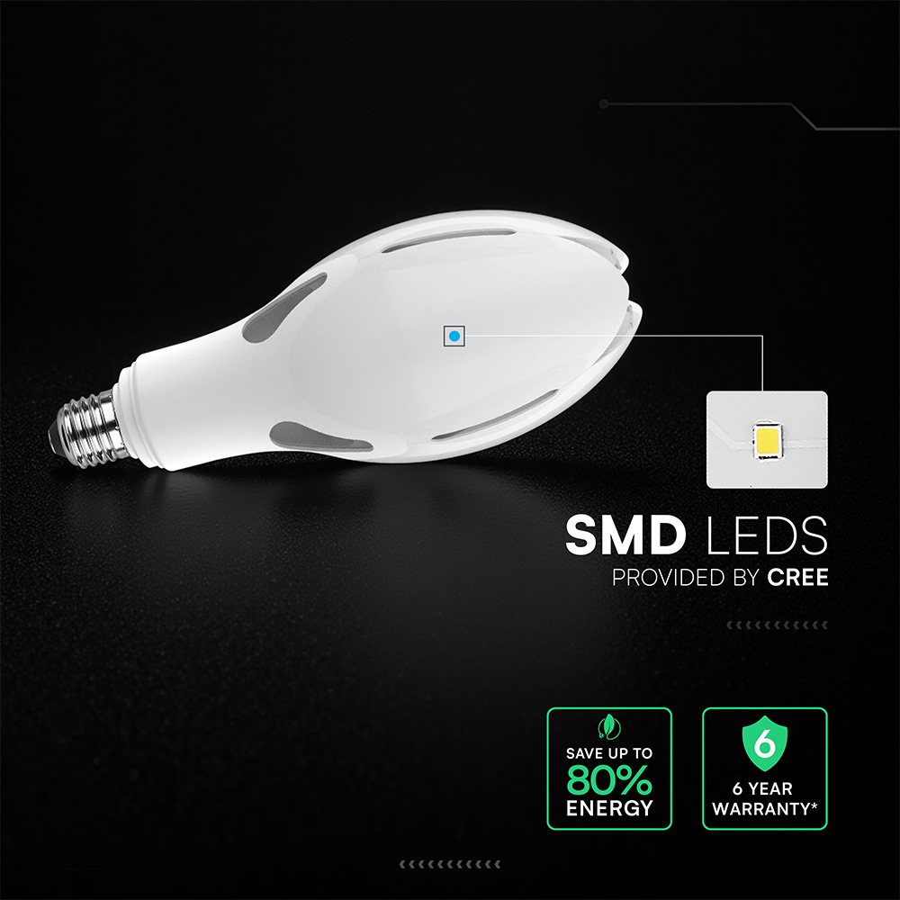 36W LED Bulb E27 Olive Lamp CREE CHIP 6400K