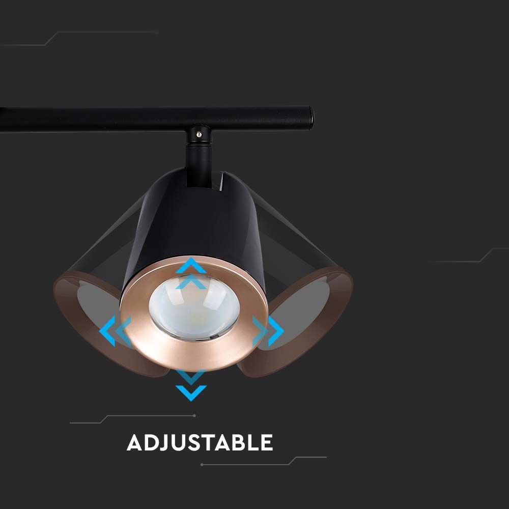 12W Led Wall Lamp Double Head 3000K Black img 1