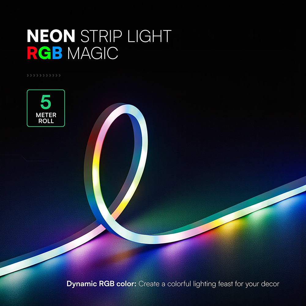 Neon Strip Light 5M/SET With Controller Magic RGB DC 5V
