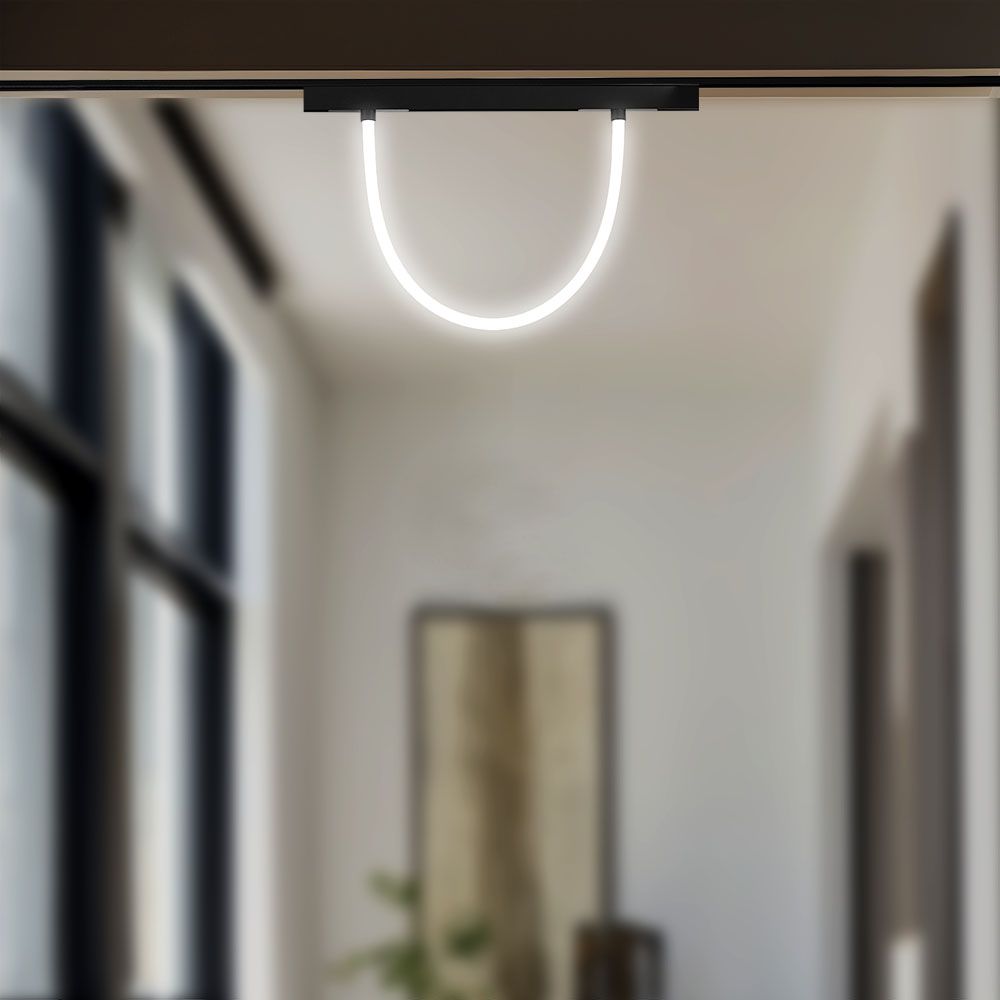 12W LED Magnetic Track Light Flexible Tube  1M CCT: 3000K Dimmable Black Body img 1