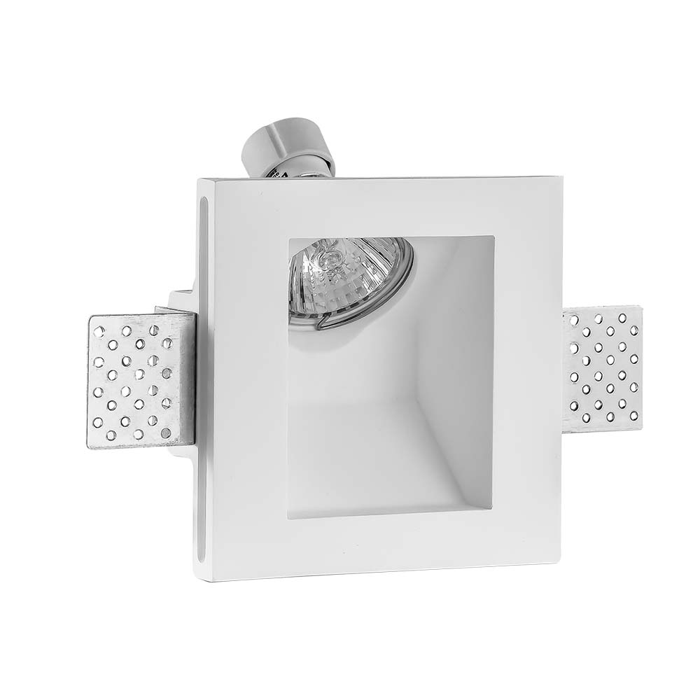 GU10 Fitting Gypsum Square White
