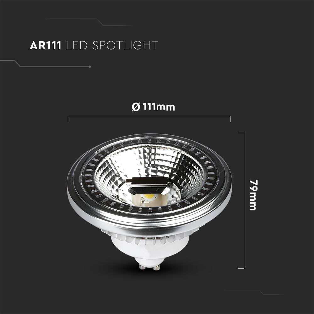  Spotlight  AR111 12W GU10  6000K Dimmable