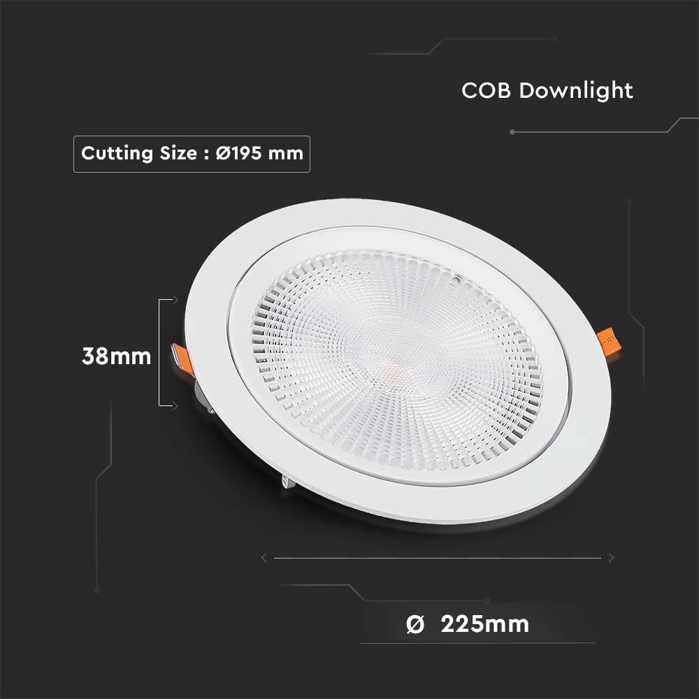30W  Downlight SAMSUNG CHIP 6400K