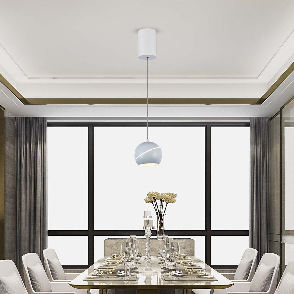 Lampadario LED a Sospensione 8.5W a Forma di Campana Colore Bianco d: 18cm 3000K