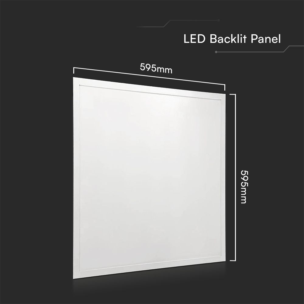 LED Panel 36W 595x595mm Backlit 120Lm/W 4000K 6PCS/SET Flicker Free