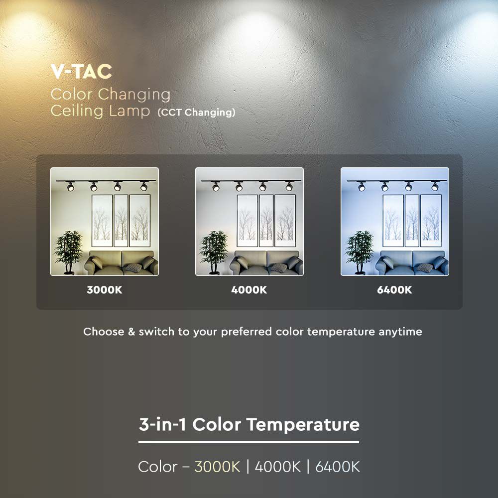 30W LED Track Light Black Body 3IN1 img 4