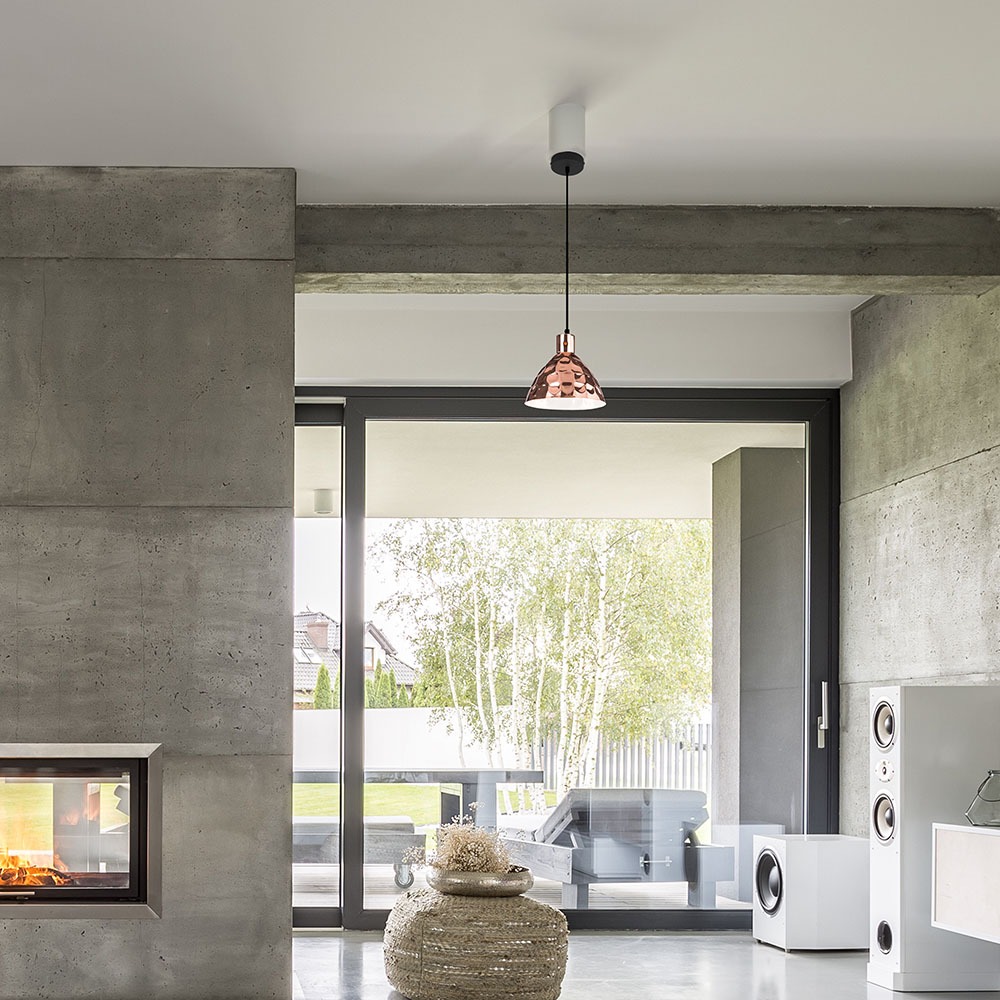 Lampadario con Portalampada Rame Cono __300 img 1