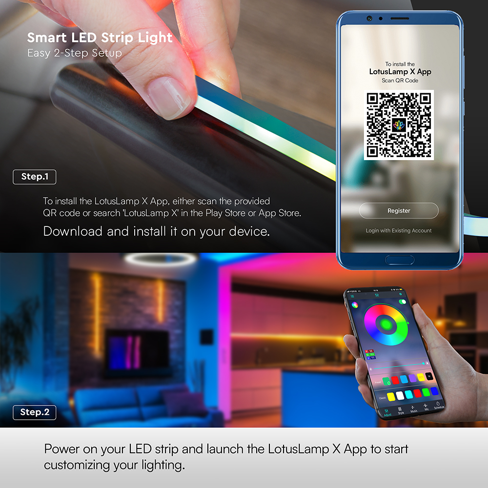 Neon Strip Light 5M/SET With Controller Magic RGB DC 5V img 5