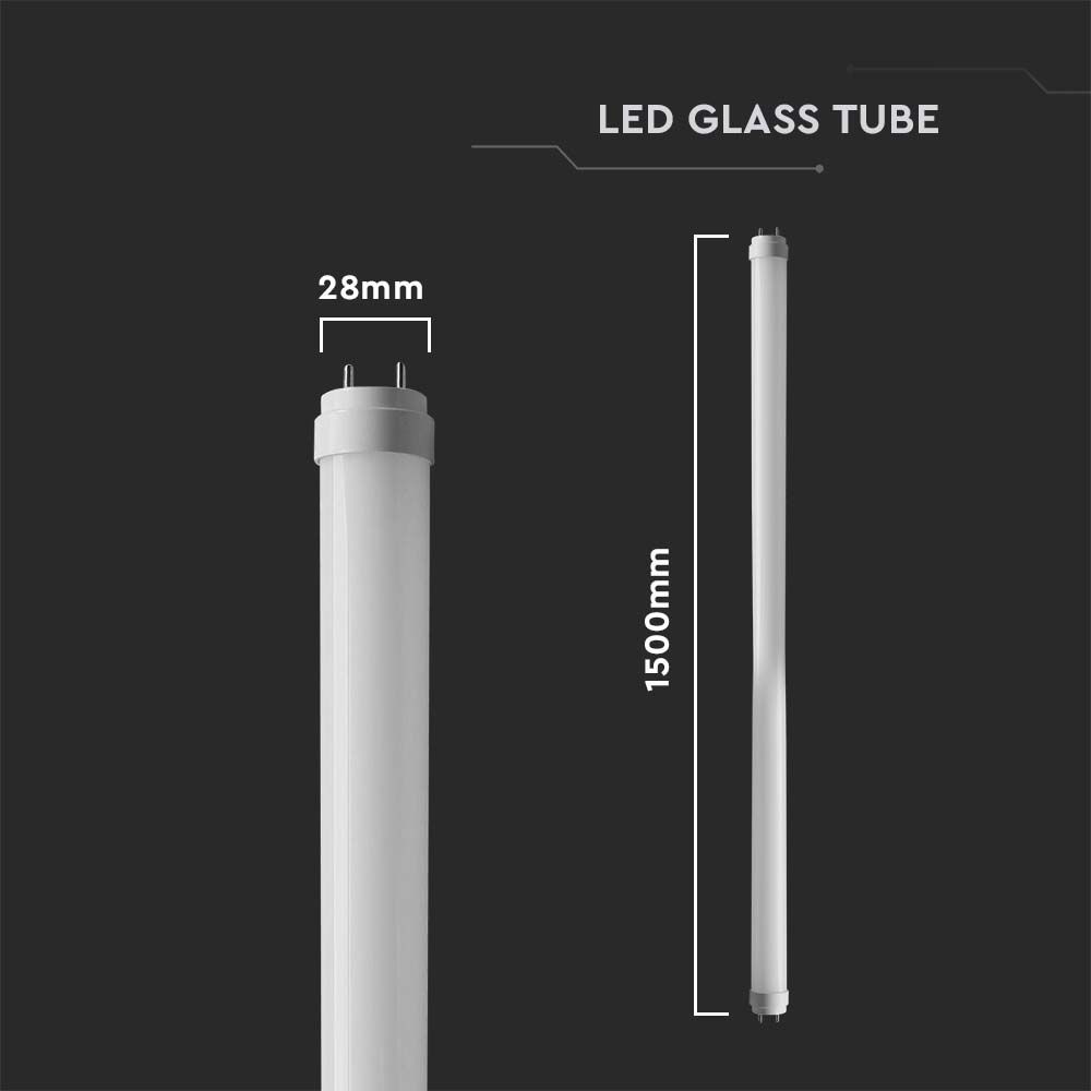 Tubo LED T8 20W G13 150cm in Vetro 4000K