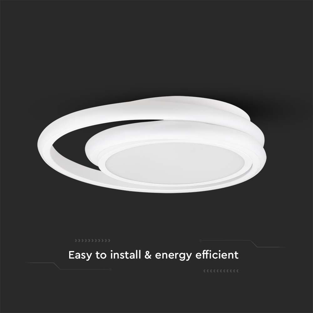 LED Designer Light White Double Round