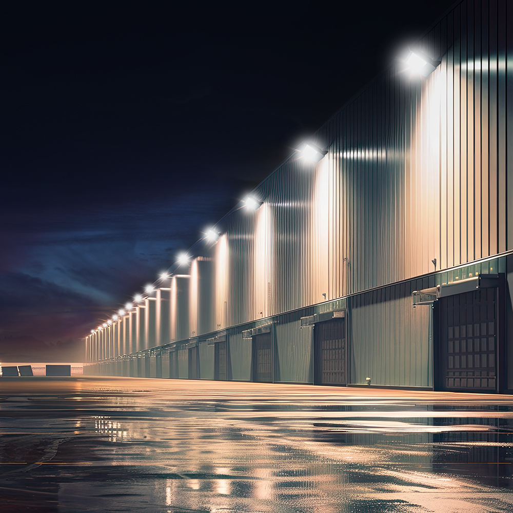 100W LED Floodlight CREE CHIP Black Body Grey Glass 4000K 135LM/W img 1