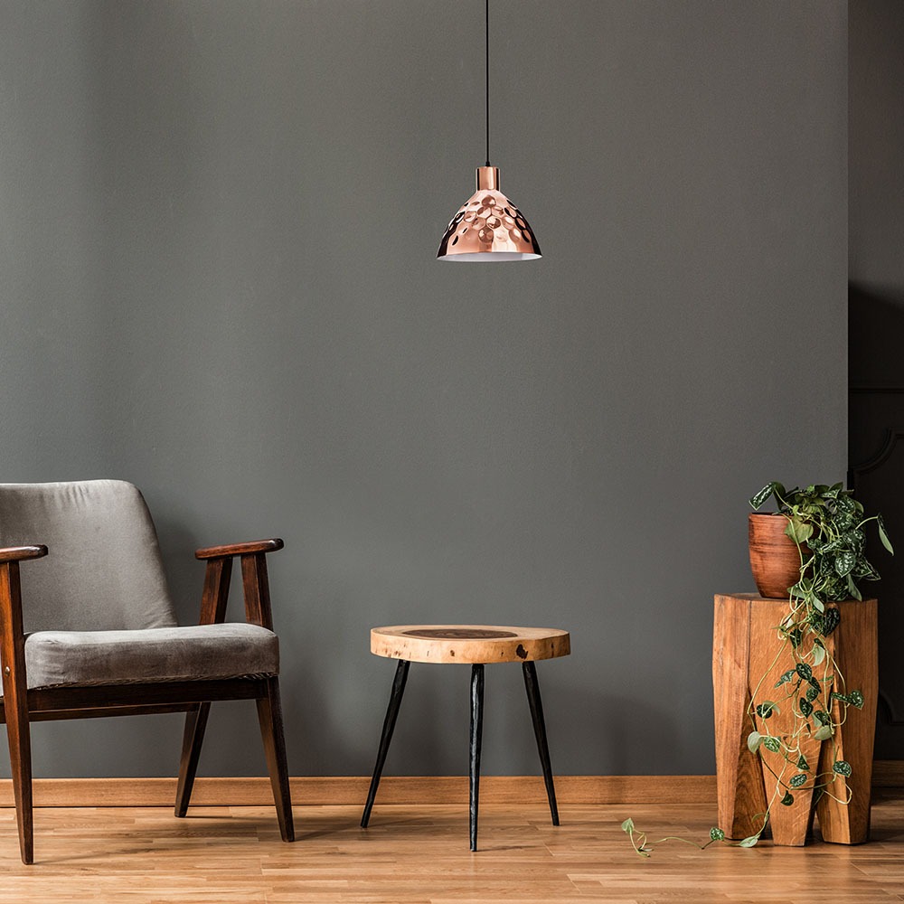 Lampadario con Portalampada Rame Cono __220