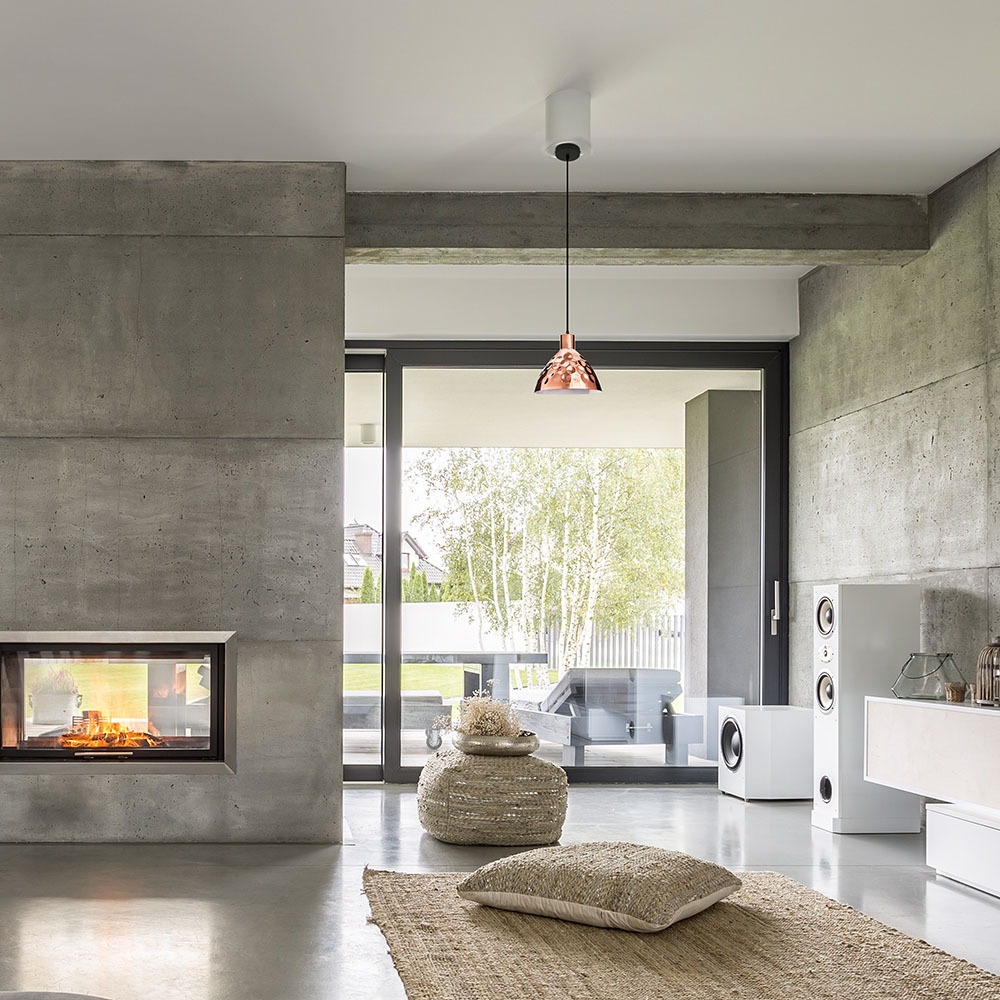 Lampadario con Portalampada Rame Cono __220 img 1