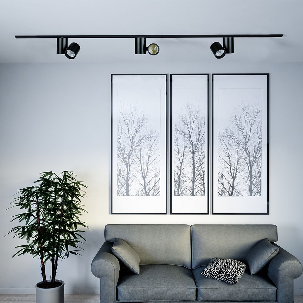 15W Proiettore a pista LED Corpo Nero Bianco