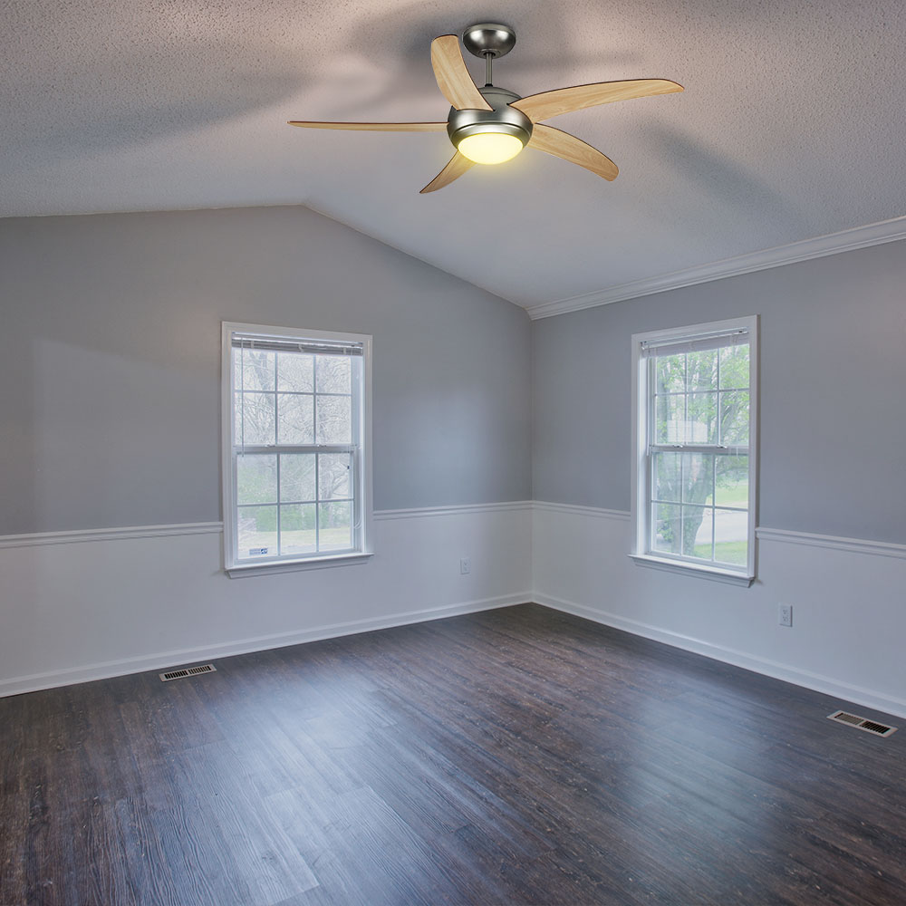 2 x E27 LED Ventilatore a soffitto Telecomando 5 pale img 1