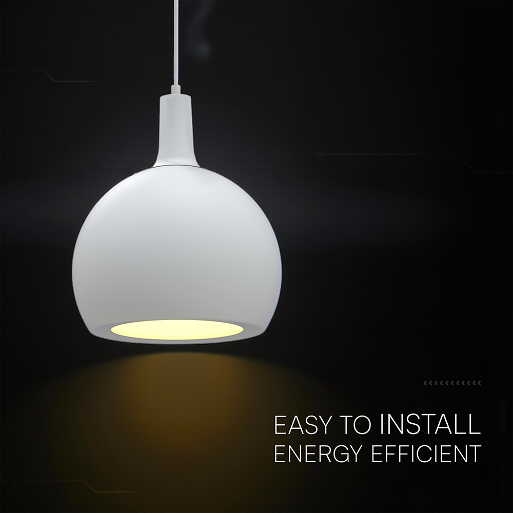 E27 Decorative Hanging Lamp (D280*H218mm) White Body