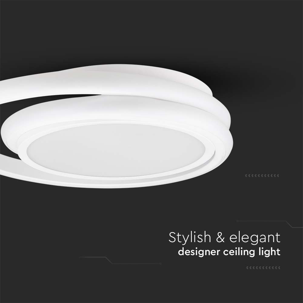 LED Designer Light White Double Round img 1