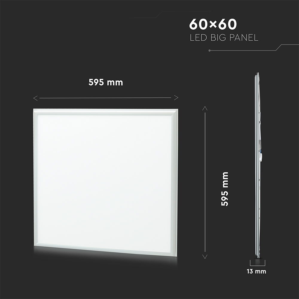 LED Panel 40W 600 x 600 mm 6400K Incl Driver 6PCS/SET