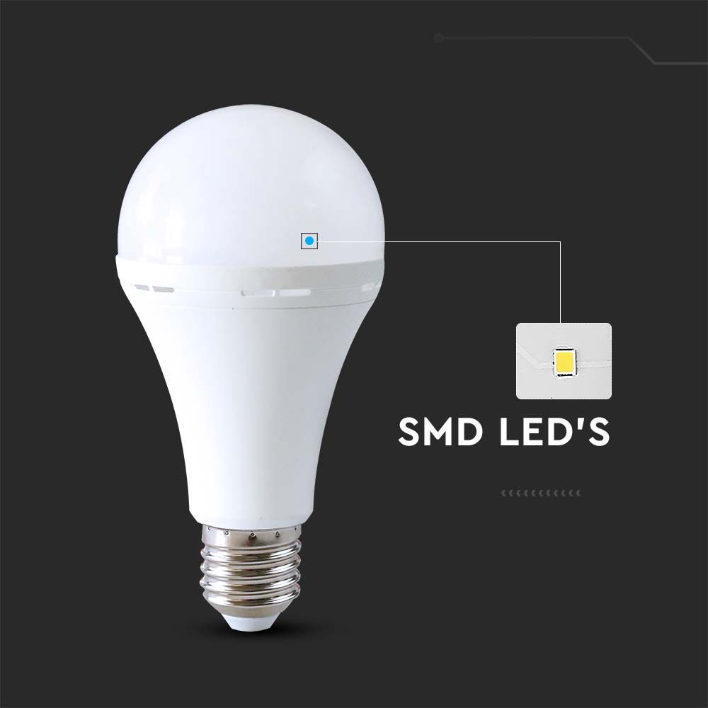 LED Bulb - 12W E27 A80 Plastic Emergency Lamp 