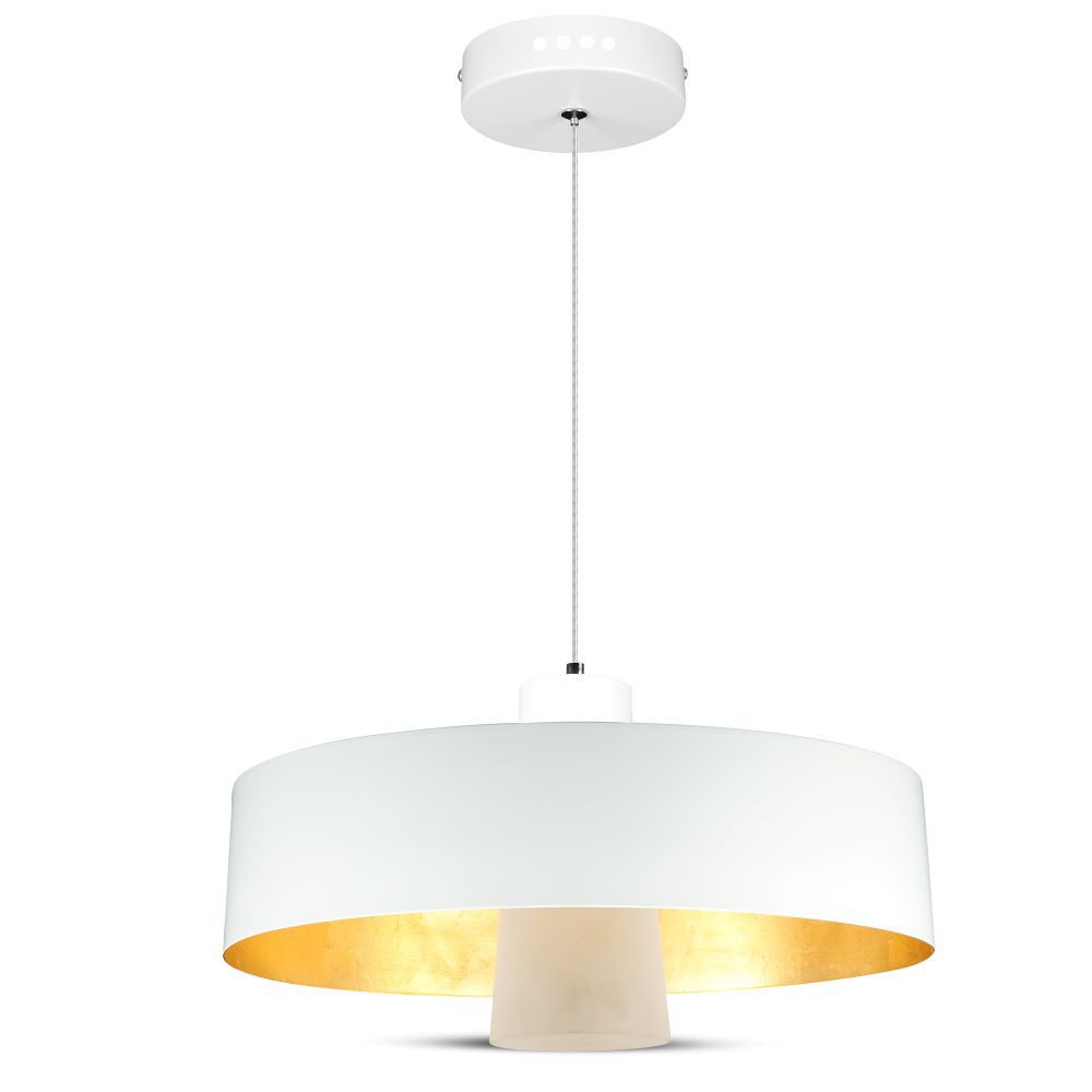 7W LED Lampadario (Acrylico) White Lamp Shade 340 Bianco Naturale