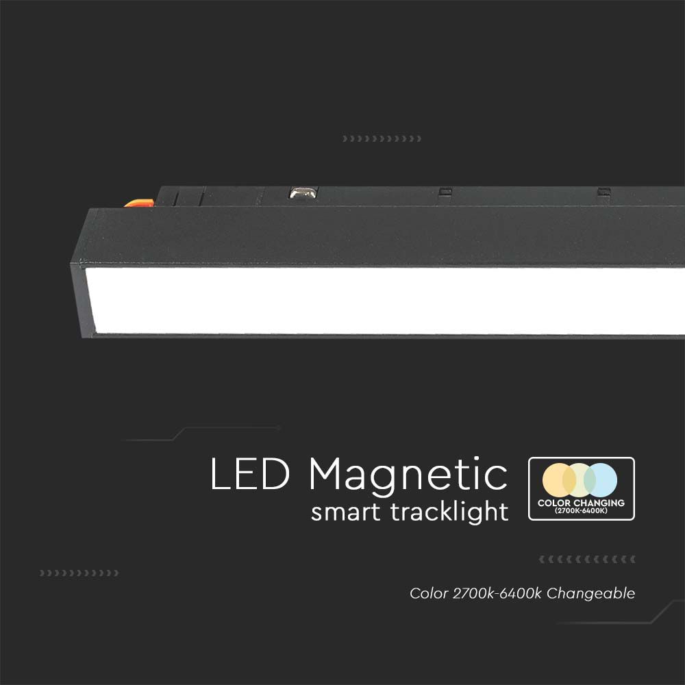 12W LED Magnetic SMART Tracklight Black 3in1
