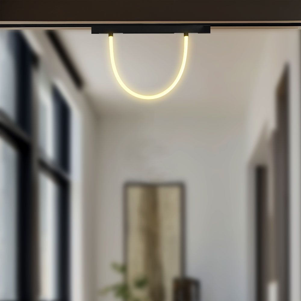 12W LED Smart Magnetic Track Light Flexible Tube  1M CCT: 3IN1 Dimmable Black Body img 1