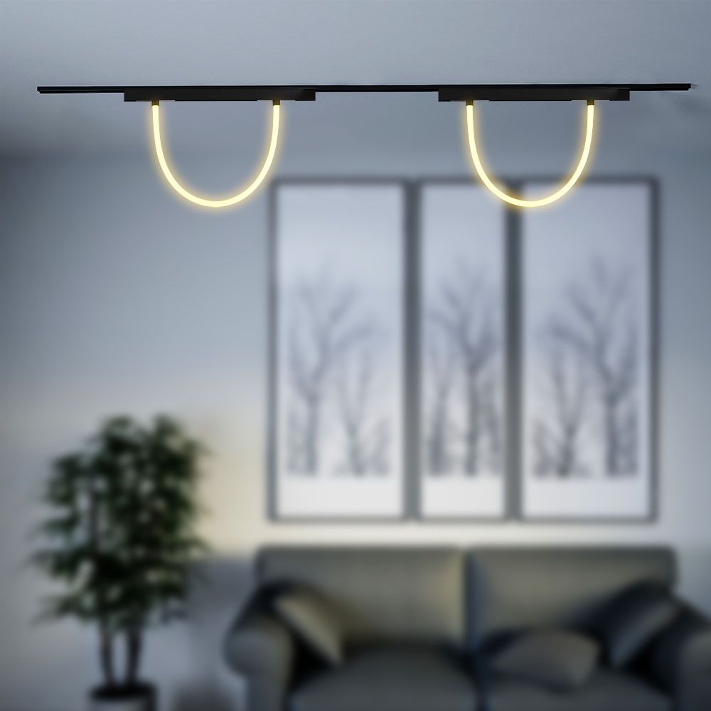 12W LED Smart Magnetic Track Light Flexible Tube  1M CCT: 3IN1 Dimmable Black Body